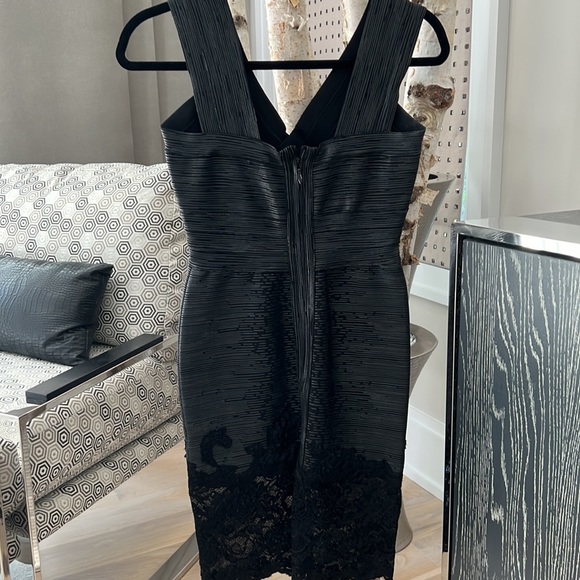 Maison Lessage bandage bodycon black with lace dress - Picture 5 of 7